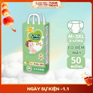  【Tã Quần Tushie Treats tã trẻ em cao cấp công nghệ Nhật Bản,thấm hút 1000ml,giữ mông bé luôn khô thoáng M-L-XL-2XL-3XL 