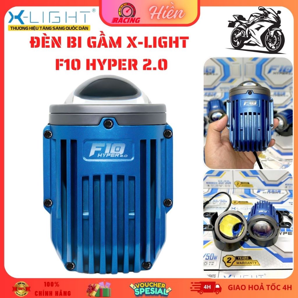 Bi Gầm F10 Hyper 2025, Đèn Bi Gầm F10 2.0 inch Tích Hợp Công Nghệ Quạt Tản Nhiệt Chống Đọng Sương