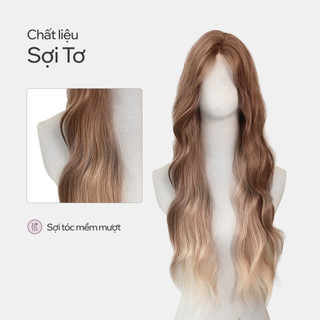 Tóc Giả Nguyên Đầu Dệt Kim CAPELLI Xoăn Sóng Mái Bay Hidden Light Aria Wig
