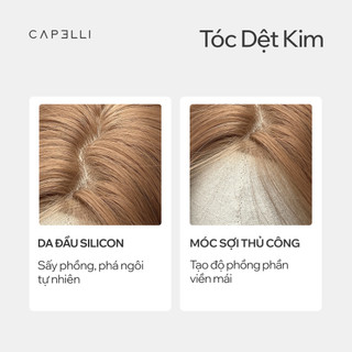 Tóc Giả Nguyên Đầu Dệt Kim CAPELLI Xoăn Sóng Mái Bay Hidden Light Aria Wig