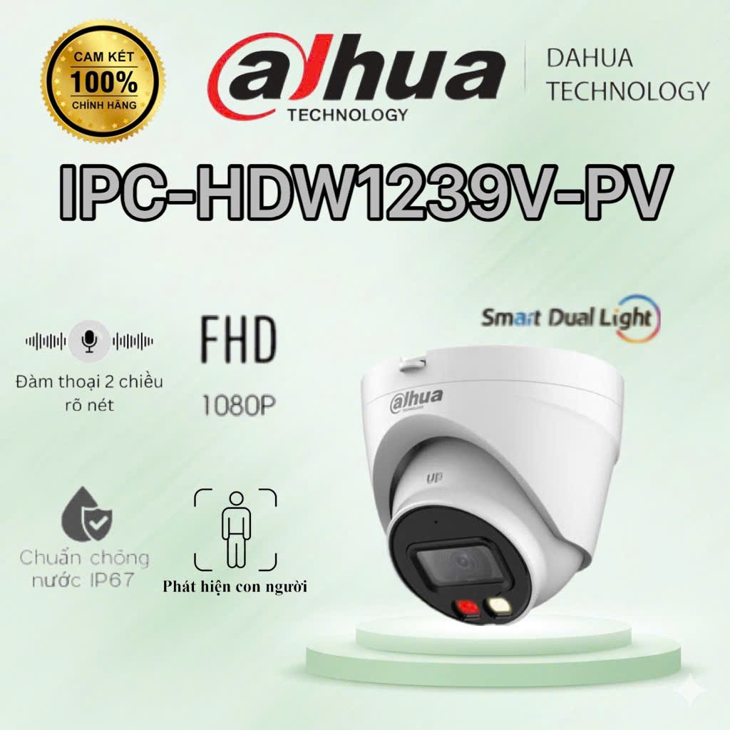 Camera IP 2MP DAHUA DH-IPC-HDW1239V-PV
