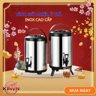  Bình giữ nhiệt ủ trà bình nước giữ nhiệt nóng lạnh có vòi bình đựng nước chuyên dụng pha trà loại 6L 8L 10L 12L 