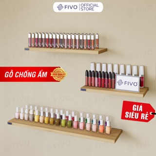 Kệ Sách Gỗ Âm Tường Decor Phòng Khách Thanh Ngang FB41 FIVO, Tặng Kèm Đầy Đủ Phụ Kiện, Giao Hỏa Tốc