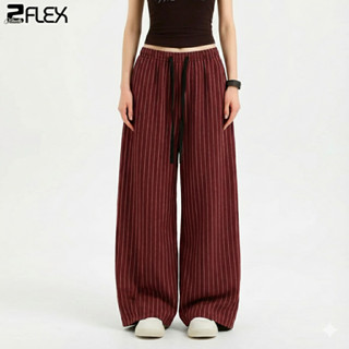  Quần ống rộng kẻ sọc ZFLEX form quần ống suông unisex vải không nhăn mềm mát QZG03 