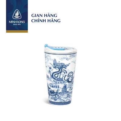 Ly Sứ Dưỡng Sinh Minh Long 0.48 L (K1) + nắp ống hút - Nam Quốc - Hà Nội