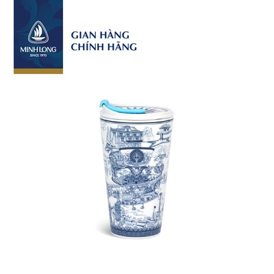 Ly sứ dưỡng sinh 0.48 L (K1) + nắp ống hút - Dưỡng Sinh - Nam Quốc - Nam Bộ