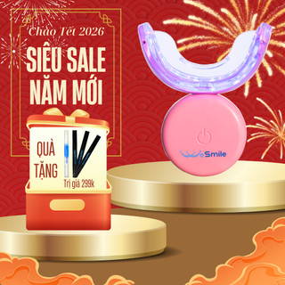  Kit trắng răng Wesmile Pro 3+1 cao cấp màu hồng giúp răng trắng sáng không gây ê buốt - WESMILE 