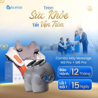  Set Quà Tết Máy Massage Cổ Vai Gáy M3 Pro + Máy Massage Đầu Gối BUMAS M6 Pro Hỗ Trợ Giảm Đau Nhức 