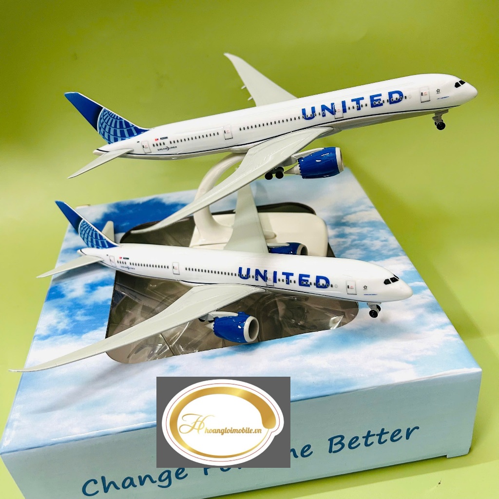 Mô Hình Máy Bay Boeing B787-9 Hãng United Airlines 1:400 – Có Đế Trưng Bày | Loại 1 Cao Cấp (Fullbox
