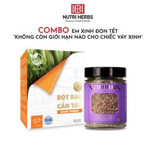    Combo Em Xinh Đón Tết   Bột Rau Cần Tây Nutri HERBS Nguyên Chất Không Đường Hộp 24 Gói x 3 Gr 