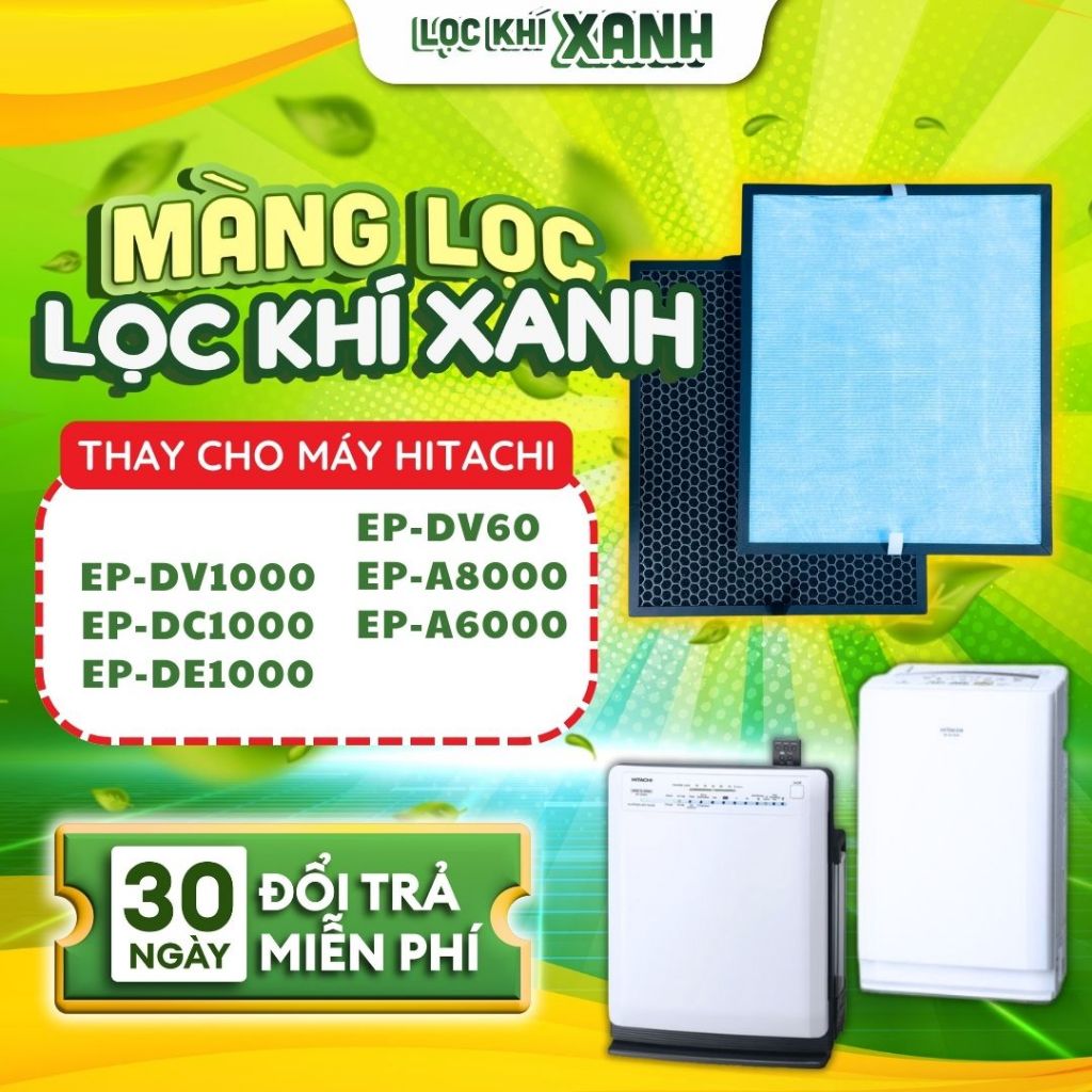 Bộ lọc LocKhiXanh® tương thích cho Màng lọc không khí Hitachi EP-A6000 / EP-A7000 / EP-A8000 / EPF-D