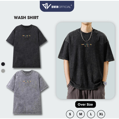 Áo thun WASH nam nữ DWIN basic tee tay lỡ phông cotton unisex oversize form rộng local brand tshirt AT04A