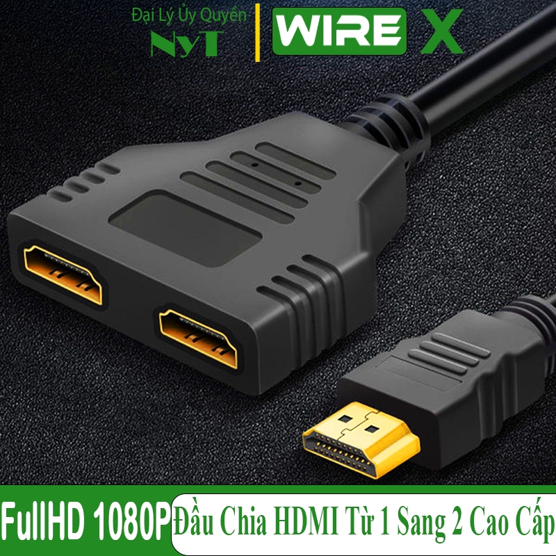 Thiết Bị Chuyển Đổi 1 Đầu Đực HDMI Sang 2 HDMI Cái Hỗ Trợ Độ Phân Giải FulHD 1080P Cao Cấp N128