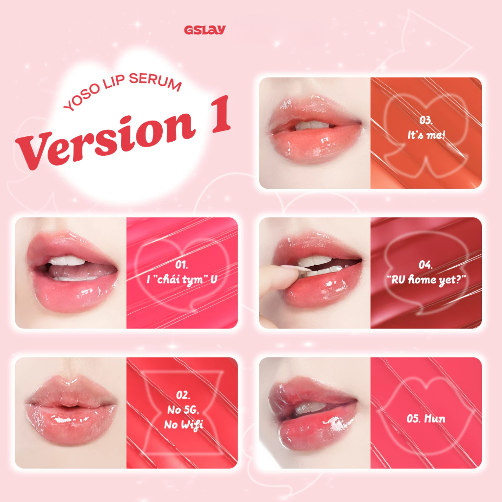 Gslay Son dưỡng có màu Yoso Lip Serum 1ml