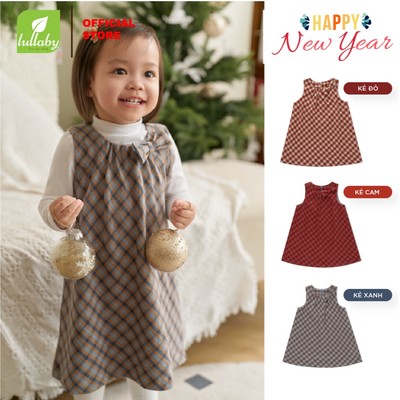 LULLABY - NH588M - Đầm sát nách 2 lớp vải dạ kẻ