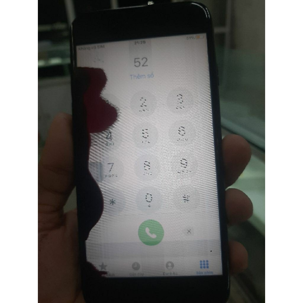 Màn hình 7g cũ bị dập mực,sọc mờ,đứt cáp home dùng test máy