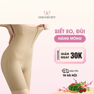  Quần Gen Nịt Bụng Siết Eo Nâng Mông DOLLY SECRET Dáng Đùi Có Khóa Kéo Và Mắc Cài Q10 