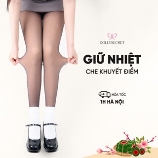  T40-Quần Tất 2 Lớp Lót Nỉ Giữ Nhiệt Che Khuyết Điểm Hiệu Ứng 3D Mùa Đông DOLLY SECRET có Bigsize  siêu dai Nữ Women 