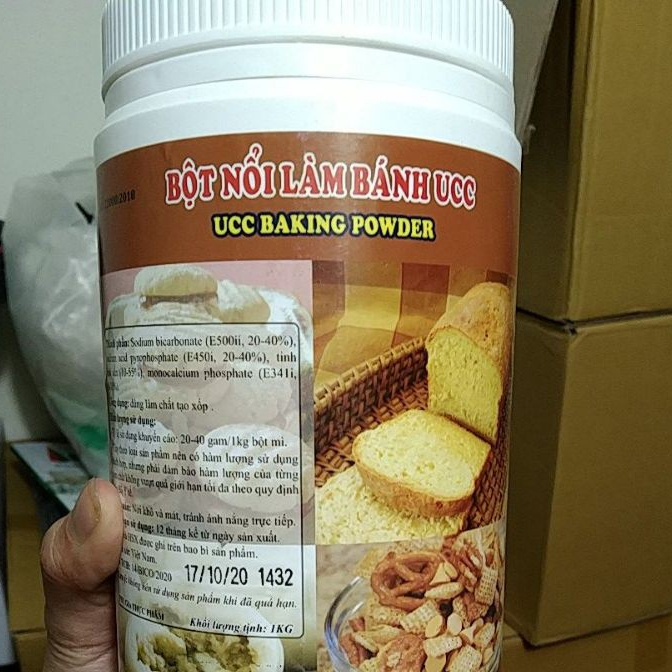 Bột nổi (bột nở) làm bánh baking Powder UCC 1kg (date mới)