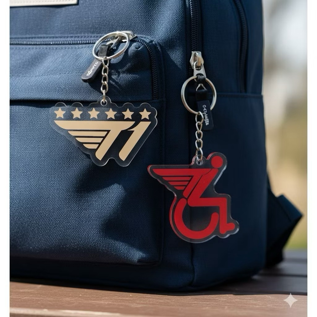 Móc khoá T1 6 sao, móc khoá tê liệt, merch T1