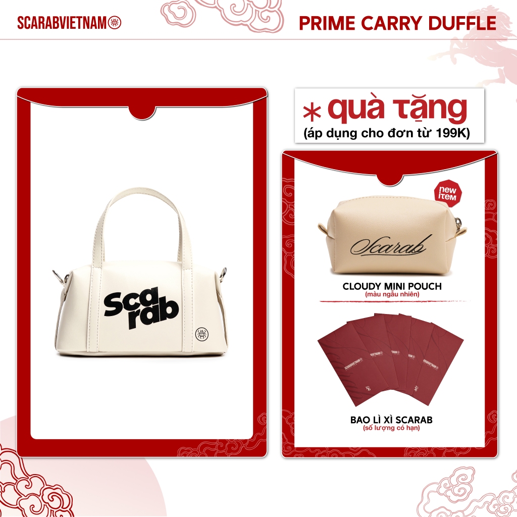   MUA 1 TẶNG 2  Túi Đeo Chéo Da Simili Thời Trang Unisex Túi Chéo Form Mềm Nhỏ Gọn - Scarab Prime Carry Duffle Bag 