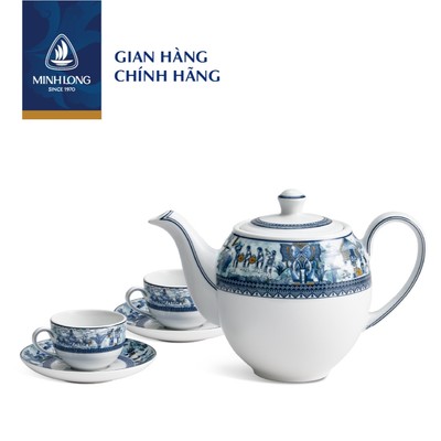 Bộ Trà Sứ Cao Cấp Minh Long - Camellia - Văn Lang