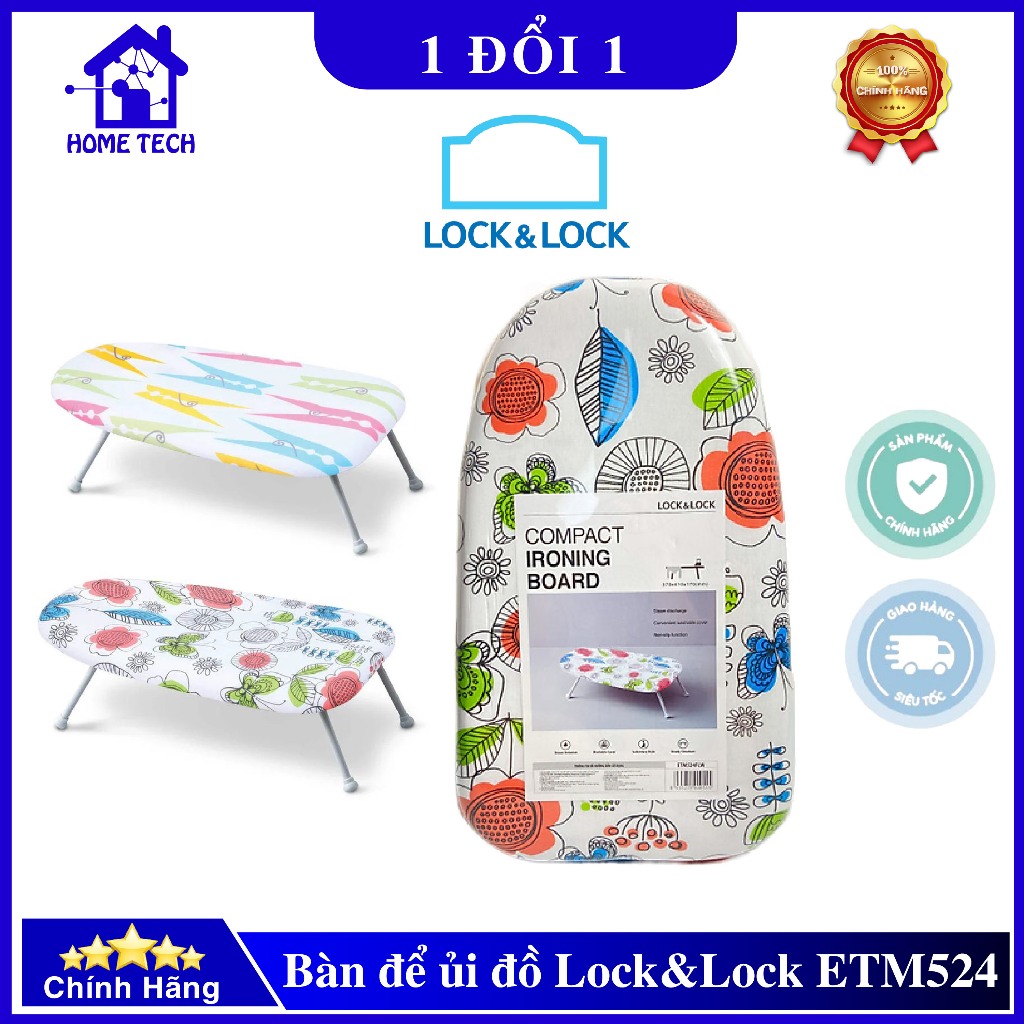 Cầu là quần áo , bàn để ủi đồ Lock&Lock ETM524 dáng thấp dùng ngồi gấp gọn kt 37*61*17cm