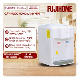 Cây nước nóng lạnh mini để bàn FUJIHOME WD5510E, máy nước uống nóng lạnh 2 vòi an toàn, tự động ngắt tiết kiệm điện