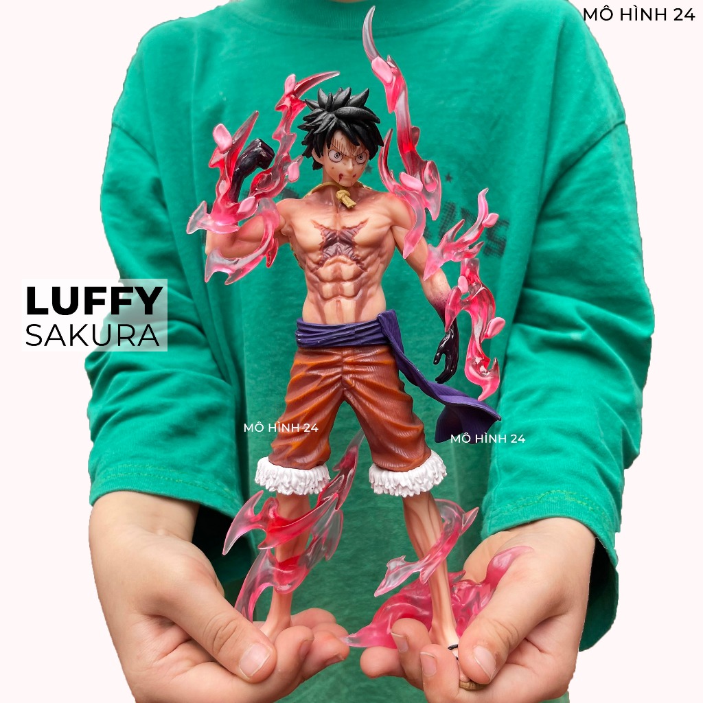 Mô hình Luffy hoa anh đào Sakura 24cm Haki figure Monkey D Luffy one piece F1 TH Studio one piece