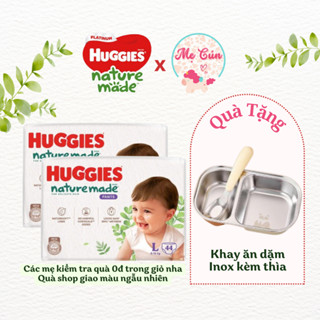  Bộ 2 bịch tã Huggies Nature Made dán NB60 S82 M64 L54 XL44 M58 L44 XL38 XXL26 bông Organic 