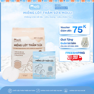  Miếng Lót Thấm Sữa Siêu Mỏng Molli 50PCS 100PCS  Sử Dụng Được Cả Ban Ngày Và Ban Đêm 