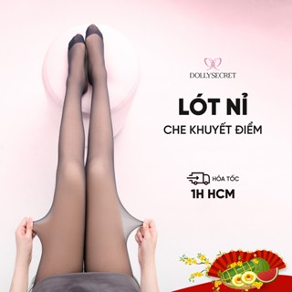  Quần Tất 3D Che Khuyết Điểm 2 Lớp Mùa Đông DOLLY SECRET T40 Siêu Dai Quần Tất 2 Lớp Giữ Ấm  Thon Gọn Thật Chân 