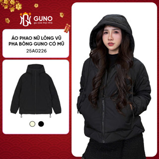  Áo Phao Lông Vũ Nam Nữ Có Mũ GUNO Cao Cấp Pha Bông Siêu Nhẹ Siêu Ấm Thời Trang 25AG226 AB227 