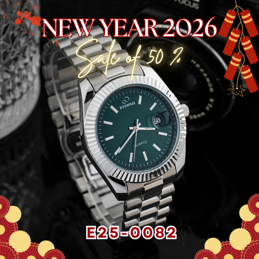 Đồng Hồ Nam - Thương Hiệu ETERNO E25-0082 Dây thép không gỉ cao cấp, sang trọng