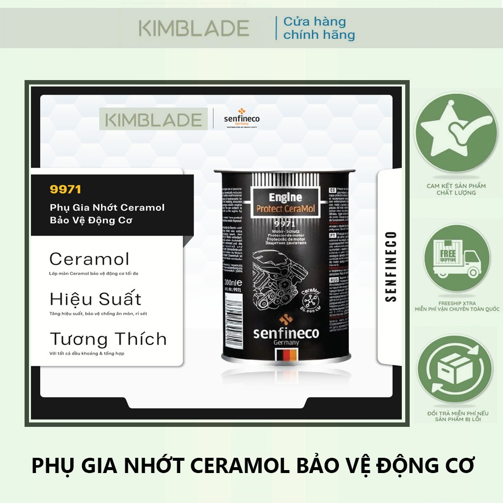 Phụ Gia Nhớt Phủ Gốm Ceramol Cao Cấp SENFINECO 9971 nhập khẩu Đức 300ml - Chính hãng Senfineco - HSD