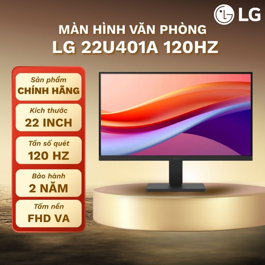 Màn hình máy tính LG 22U401A 22" FHD VA 120Hz 1ms Bảo hành chính hãng 2 năm