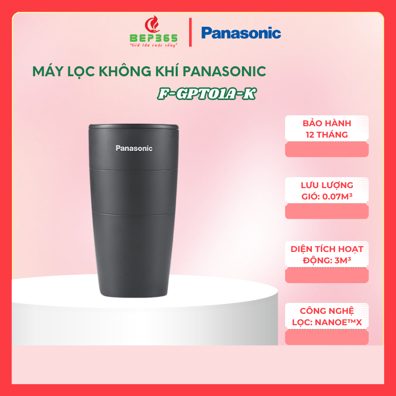 Máy lọc không khí Panasonic F-GPT01A-K – Công nghệ lọc HEPA – Dễ vận hành – Miễn phí lắp đặt