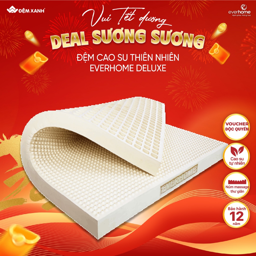 Đệm cao su thiên nhiên Everhome Deluxe
