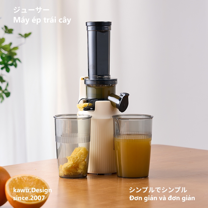 【Japan Design】kawu máy ép trái cây mini 400ml máy ép hoa quả chậm 100W Có thể làm kem Tặng 2 cái cốc