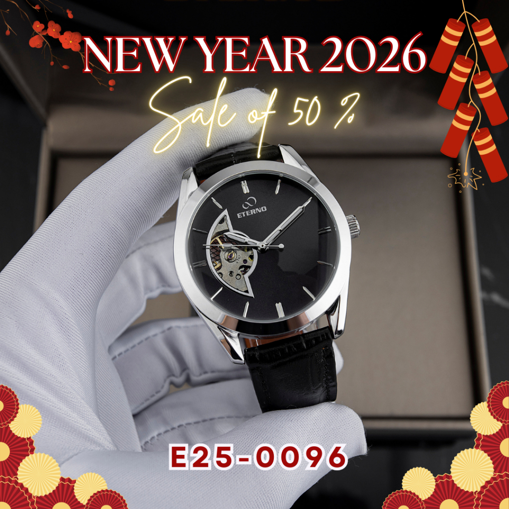 Đồng Hồ Cơ Nam - Thương Hiệu ETERNO E25-0096 Thiết kế mặt đồng hồ độc đáo