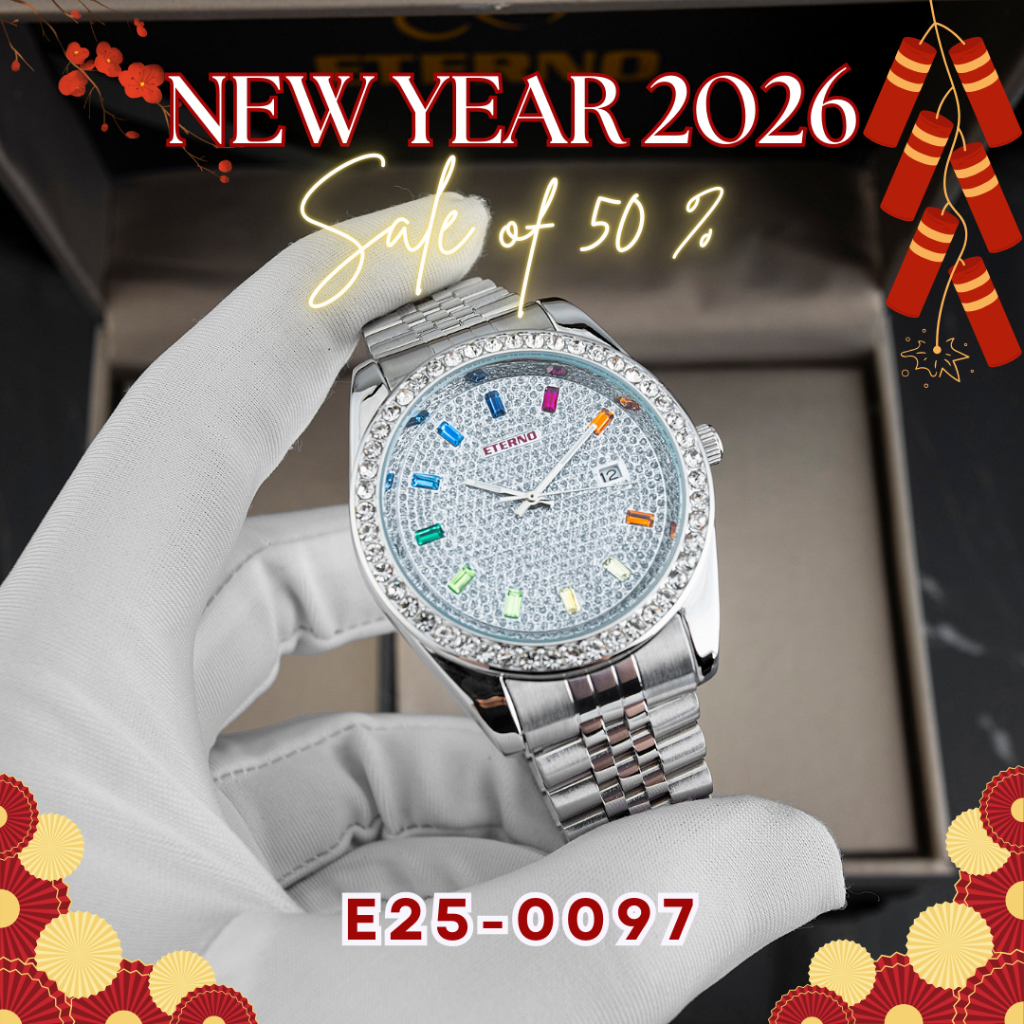 Đồng Hồ Nam - Thương Hiệu ETERNO E25-0097 Dây thép không gỉ cao cấp, sang trọng