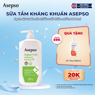   MUA 1 TẶNG 2  Sữa tắm kháng khuẩn ASEPSO hỗ trợ giảm mụn chiết xuất tự nhiên – Dưỡng Ẩm Dịu Nhẹ Cho Mọi Loại Da 