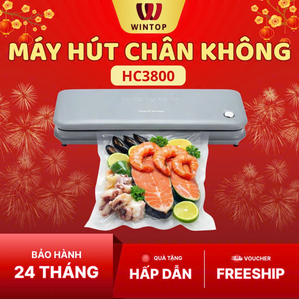[Hecci Home] Máy Hút Chân Không Thực Phẩm Hecci Home HC3800 -  Động Cơ Mạnh Mẽ [Không Kén Túi]