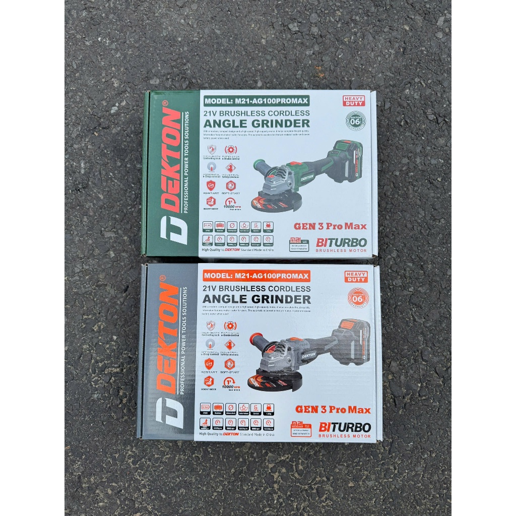 Thân máy mài công tắc trượt Dekton M21-AG100PROMAX/ màu xanh và xám/ chưa pin sạc