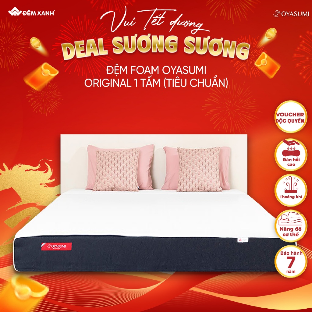 Đệm Foam Nhật Bản oyasumi original 1 tấm ( tiêu chuẩn)