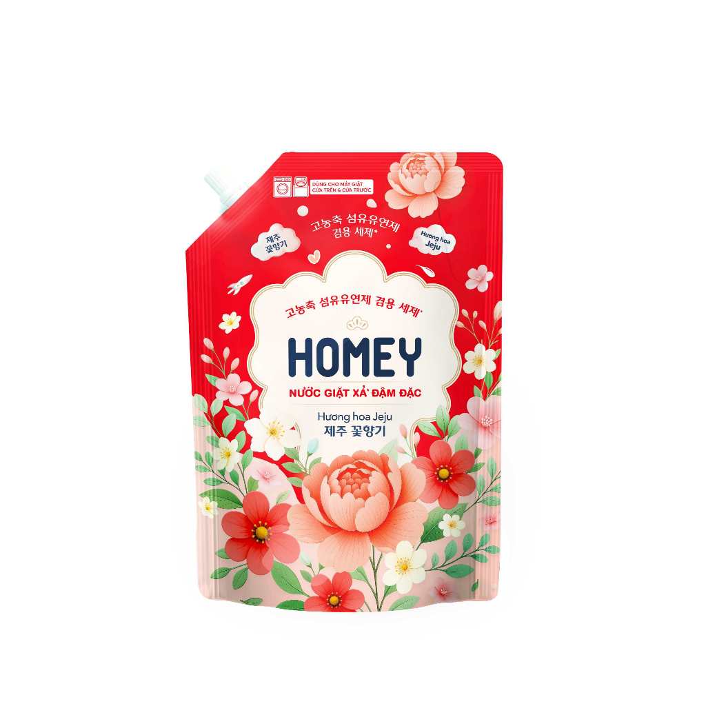 Nước Giặt Xả Homey 3.4kg Hương Hoa Trà Jeju