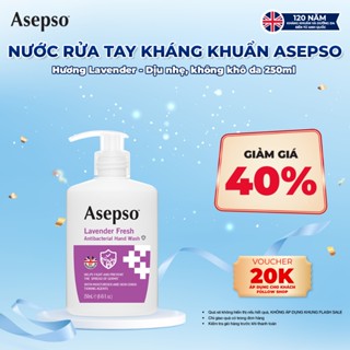  Nước Rửa Tay Kháng Khuẩn ASEPSO 250ml Hương Lavender - Dịu Nhẹ Giữ Ẩm Không Khô Da 