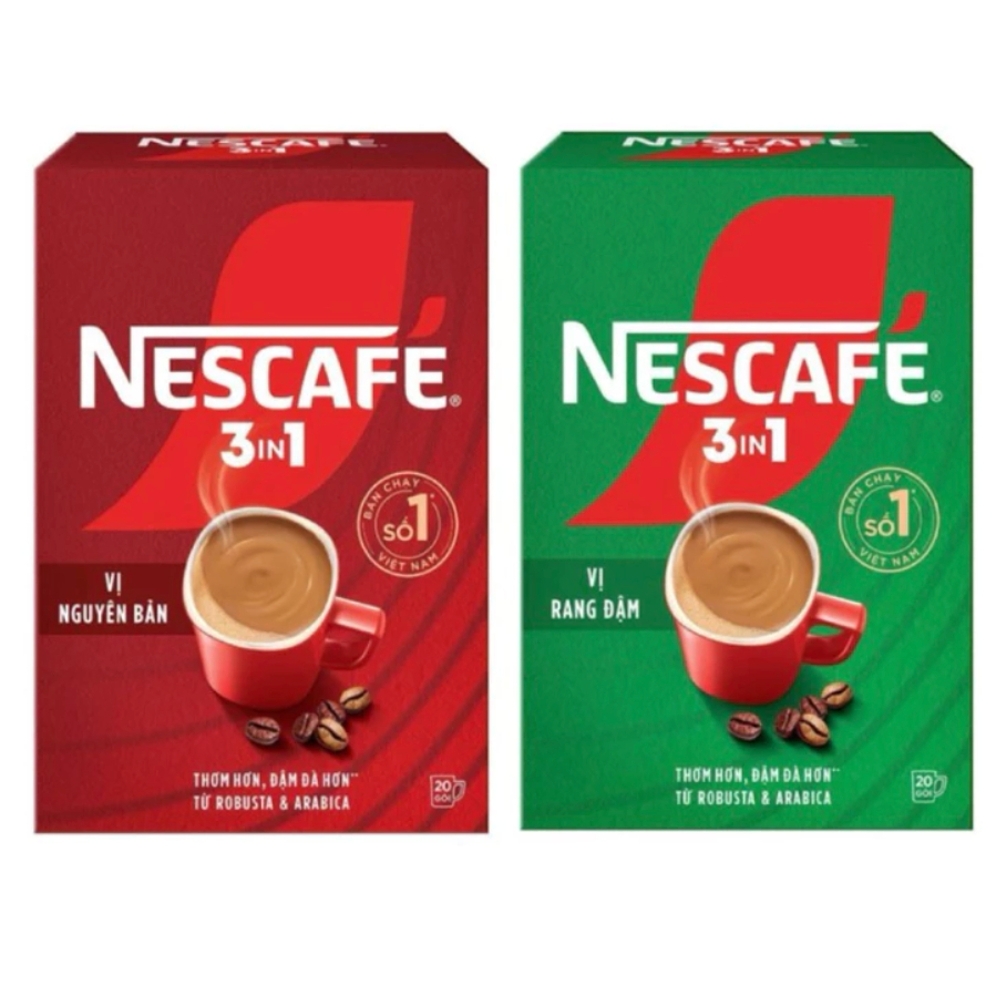 Cà phê Nescafe Xanh Đỏ hộp 18 gói X 17g