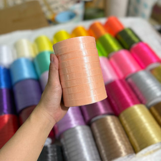 Lốc 10 cuộn ruy băng lụa 1cm