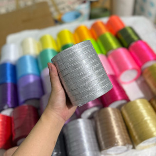 Lốc 10 cuộn ruy băng lụa 1cm